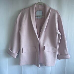 NVLT Pastel Pink Open-Front Shawl Collar Blazer